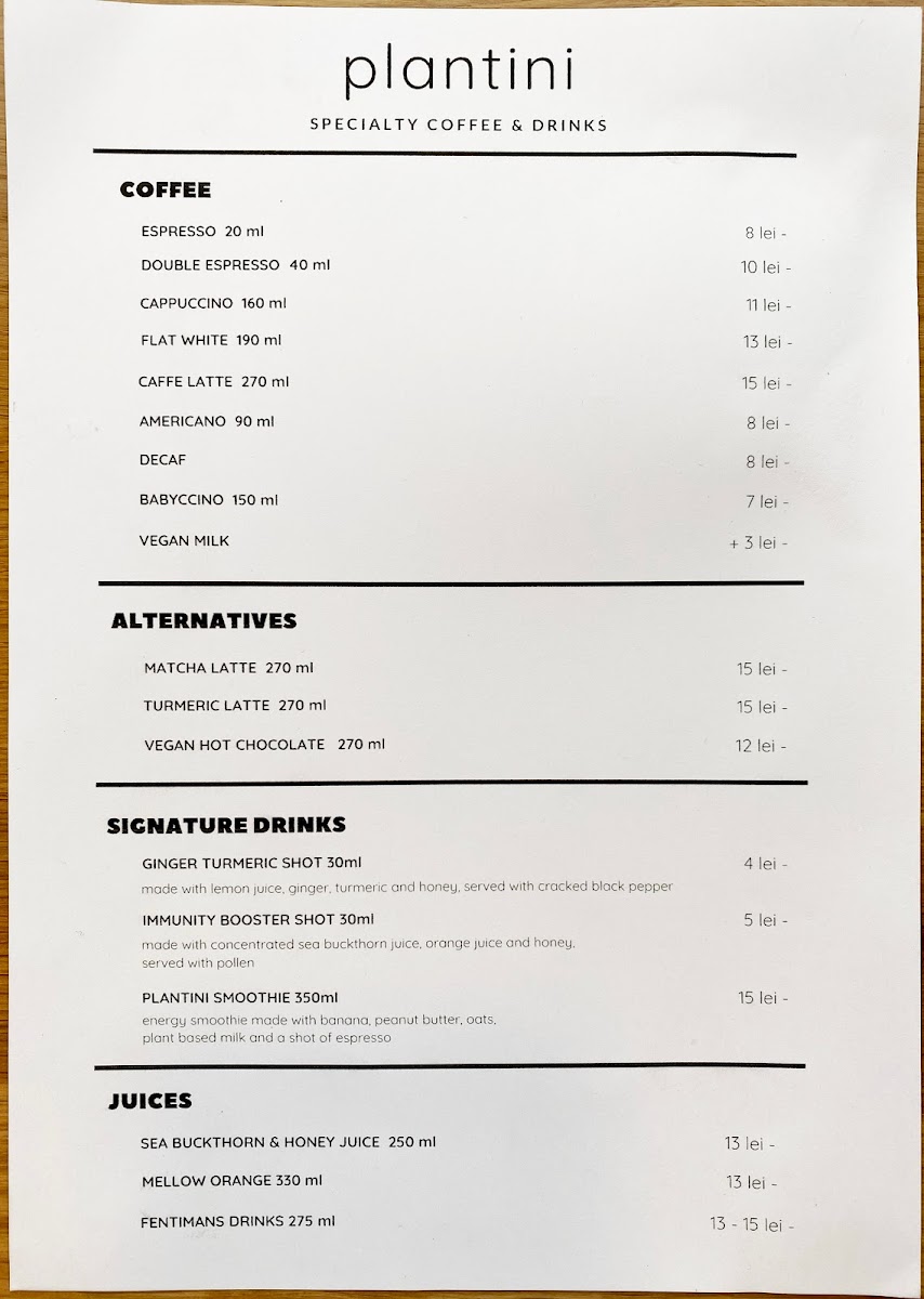 Menu Plantini One Herastrau Plaza-7